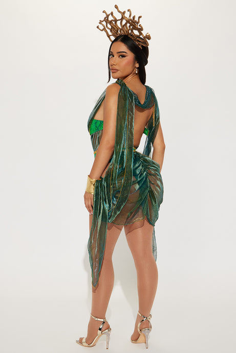 Serpent Queen 3 Piece Costume Set - Green/combo