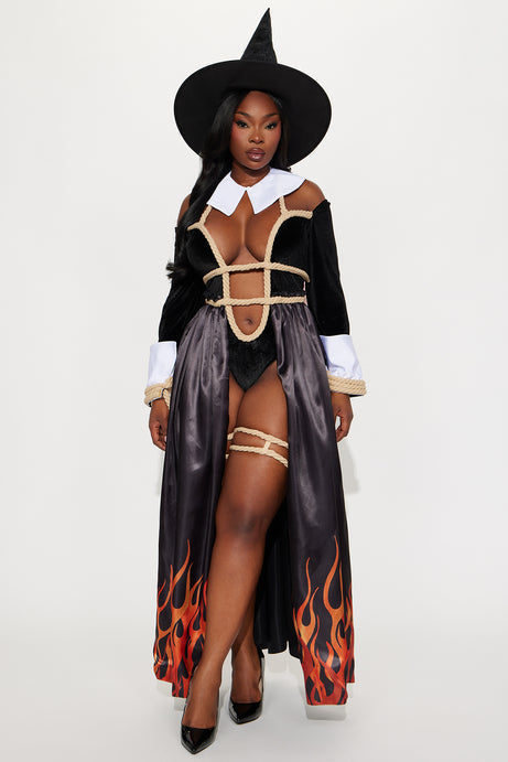 Hellfire Witch 3 Piece Costume Set - Black/combo