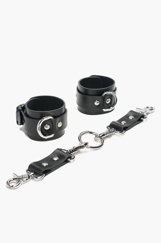 Poppy Leather Legs Garters in Black
