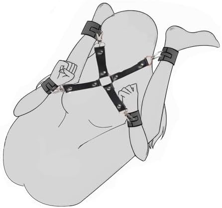 Sex Bondage Wrist & Thigh Cuffs BDSM Restraints Set, Sex Toys for Women with Adjustable Leg Straps, Pu Leather Bondage Couple Handcuffs for Beginner Thin Restraints SM Bedroom Game Play Accessories|B0CP1RCSGT