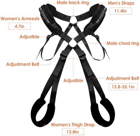 Adult Sex Toys BDSM Bondage Love Slings for Couples, Sex Swing Set with Adjustable Straps, Soft Plush Padding Mat, Sex Restraints Toys, Holds up to 300lbs|B0CDWB9X85