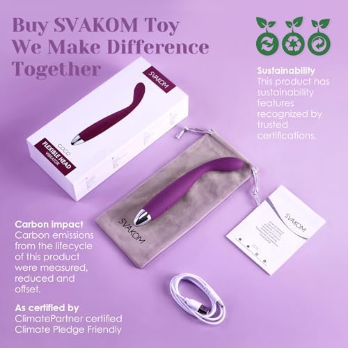 SVAKOM COCO Vibrator Dildo Sex Toys Finger Shaped - 8 Seconds to Climax Waterproof Vibes for Women - 5*5 Vibrations G Spot Clit Nipple Anal Personal Massagers Adult Toys|B06XJ29X2R