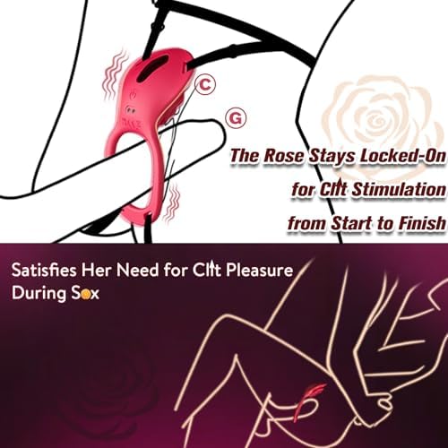 Couples Rose App Remote Control Wearable Vibrator, Couple Women Adult Sex Toys Games for Men, Hands Free Panty Clitoris Vibrator Vibrating Cock Ring, ZOOPLOU BDSM Female Sex Toy Clitoral Stimulator|B0F2F6RSZP