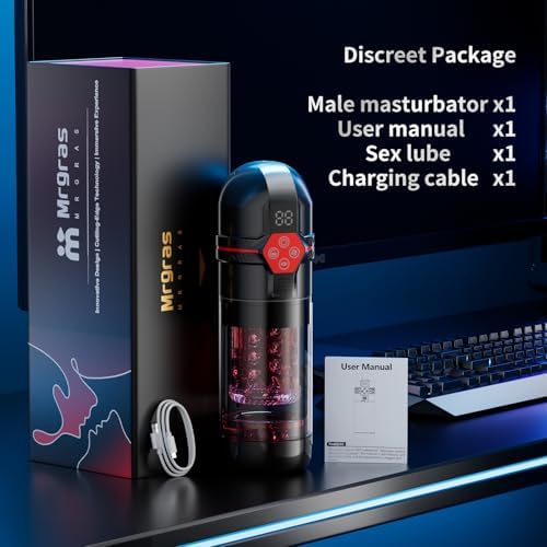 Male Masturbator Penis Pump - Male Sex Toys for Men with Upgrade 12 S Vacuum Pump & 7 Thrusting Rotating Vibrating Sucking Licking LCD Adult Toys Mens Sex Toys Pocket Pussy Pumps & Enlargers|B0DDL3X6PF