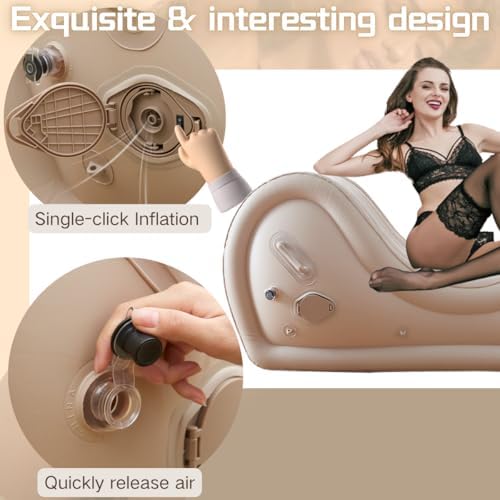 Sex Furniture Sofa Pillow with Automatic Air Pump, BDSM Sex Toys Inflatable Cushion for Couple Sexual Position Support Multifunctional Sofas|B0DBPSC6LG