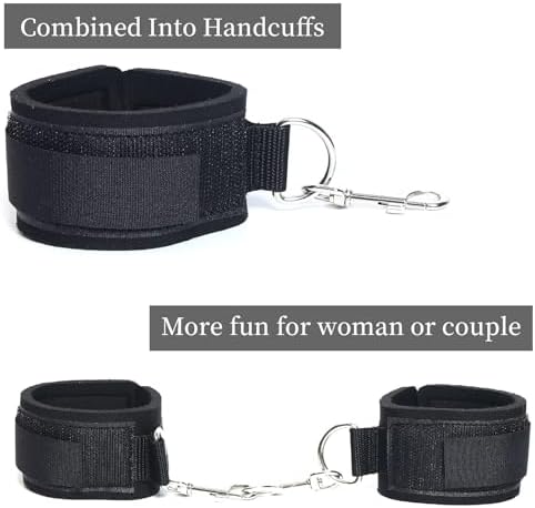 Sex Bondage Wrist & Thigh Cuffs BDSM Restraints Set, Couples Sex Toy Handcuffs Adjustable Sex Cuffs Sex Restraints Straps Wrist-to-Thigh, Restraint Set Adult Sex Toys for Couples|B0FG72L1W2