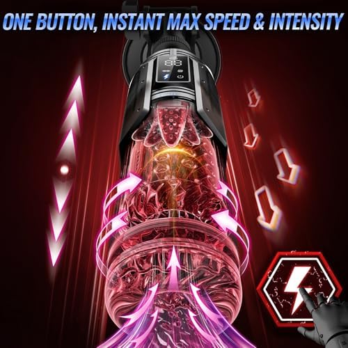 EINSEO Sex Toys for Men Penis Pump - AI Sync Waterproof Male Masturbator Stroker with 7 Sucking Thrusting Rotating & 7 Licking Modes, Adult Toys Pocket Pussy Mens Sex Toy Blowjob Sex Machine Bath Item|B0F6L4FLJS
