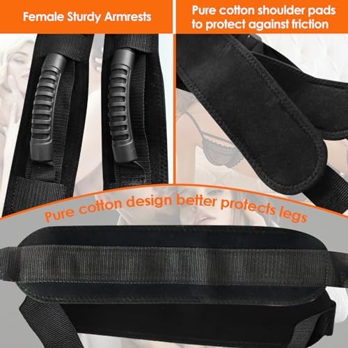 Adult Sex Toys BDSM Bondage Love Slings for Couples, Sex Swing Set with Adjustable Straps, Soft Plush Padding Mat, Sex Restraints Toys, Holds up to 300lbs|B0CDWB9X85