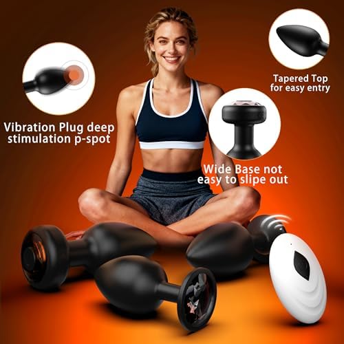 Anal Plug Vibrating Butt Plug, Adult Sex Toys 3PCS Silicone Anal Plugs, Anal Sex Toys with Remote Control 10 Vibrating Vibrator for Men, Anal Toys Adult Sex Toy & Games Prostate Massager|B0DC62HZ9G