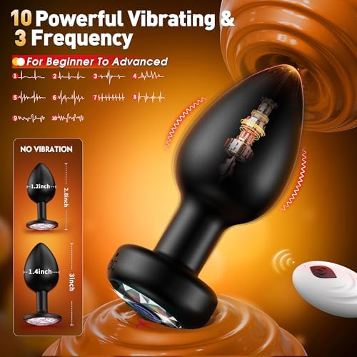 Anal Plug Vibrating Butt Plug, Adult Sex Toys 3PCS Silicone Anal Plugs, Anal Sex Toys with Remote Control 10 Vibrating Vibrator for Men, Anal Toys Adult Sex Toy & Games Prostate Massager|B0DC62HZ9G