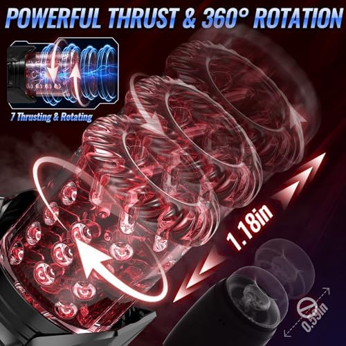 EINSEO Sex Toys for Men Penis Pump - AI Sync Waterproof Male Masturbator Stroker with 7 Sucking Thrusting Rotating & 7 Licking Modes, Adult Toys Pocket Pussy Mens Sex Toy Blowjob Sex Machine Bath Item|B0F6L4FLJS