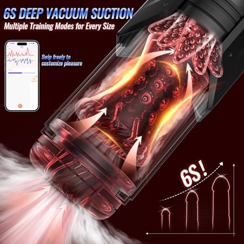 EINSEO Sex Toys for Men Penis Pump - AI Sync Waterproof Male Masturbator Stroker with 7 Sucking Thrusting Rotating & 7 Licking Modes, Adult Toys Pocket Pussy Mens Sex Toy Blowjob Sex Machine Bath Item|B0F6L4FLJS