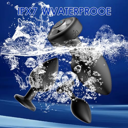 Anal Plug Sex Toys Vibrator – Silicone Butt Plugs Training Kit with Remote Control, 10 Vibration Modes, Prostate Massager for Adults – Black|B0CPSZCJR8