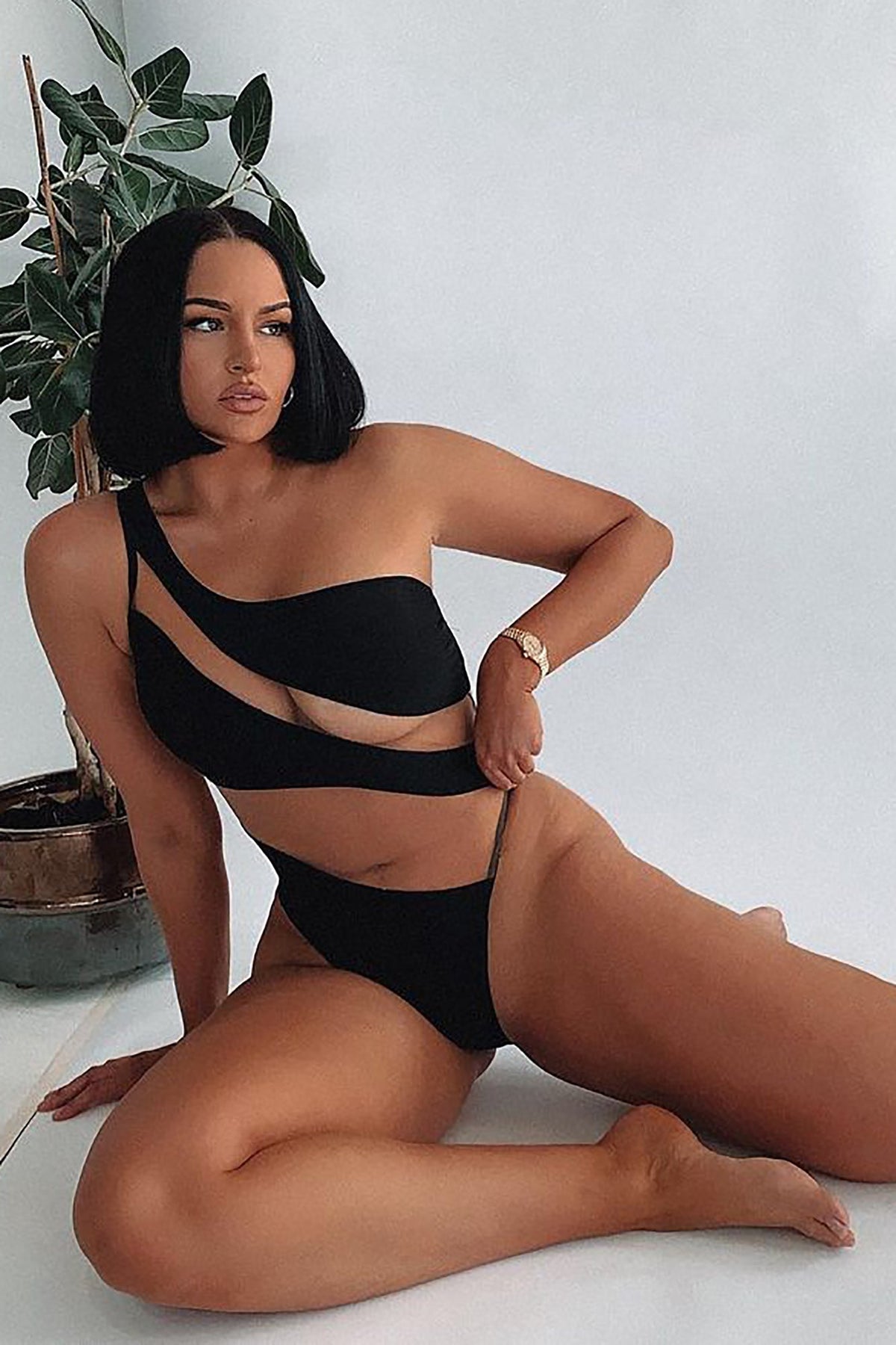 Mesh Cutout One-Piece