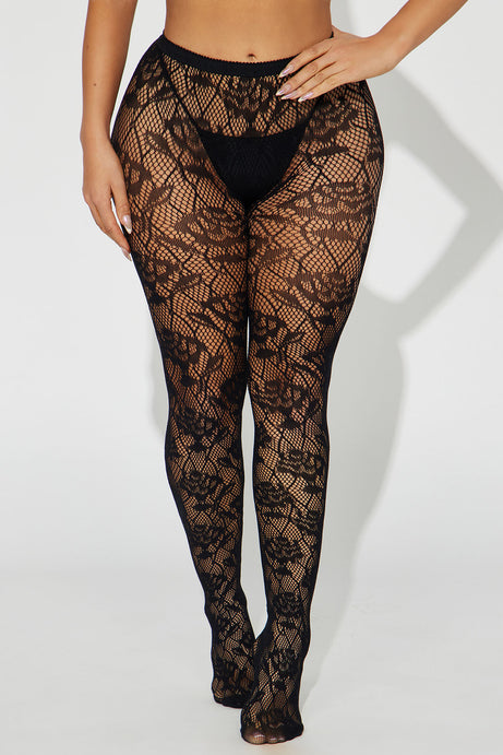 Wild Rose Tights - Black