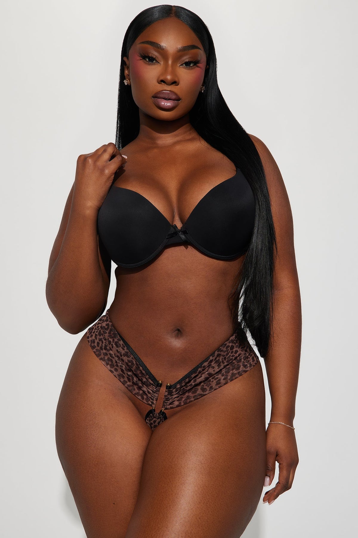 Playfully Wild Mesh Thong Panty - Leopard