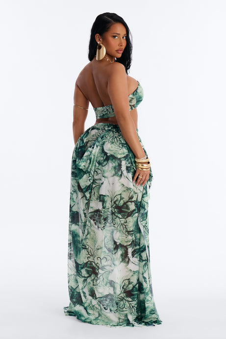 Ella Tie Dye Mesh Maxi Dress