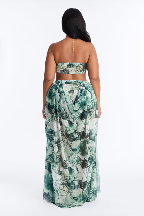 Ella Tie Dye Mesh Maxi Dress