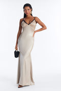 Golden Glow Maxi Slip Dress