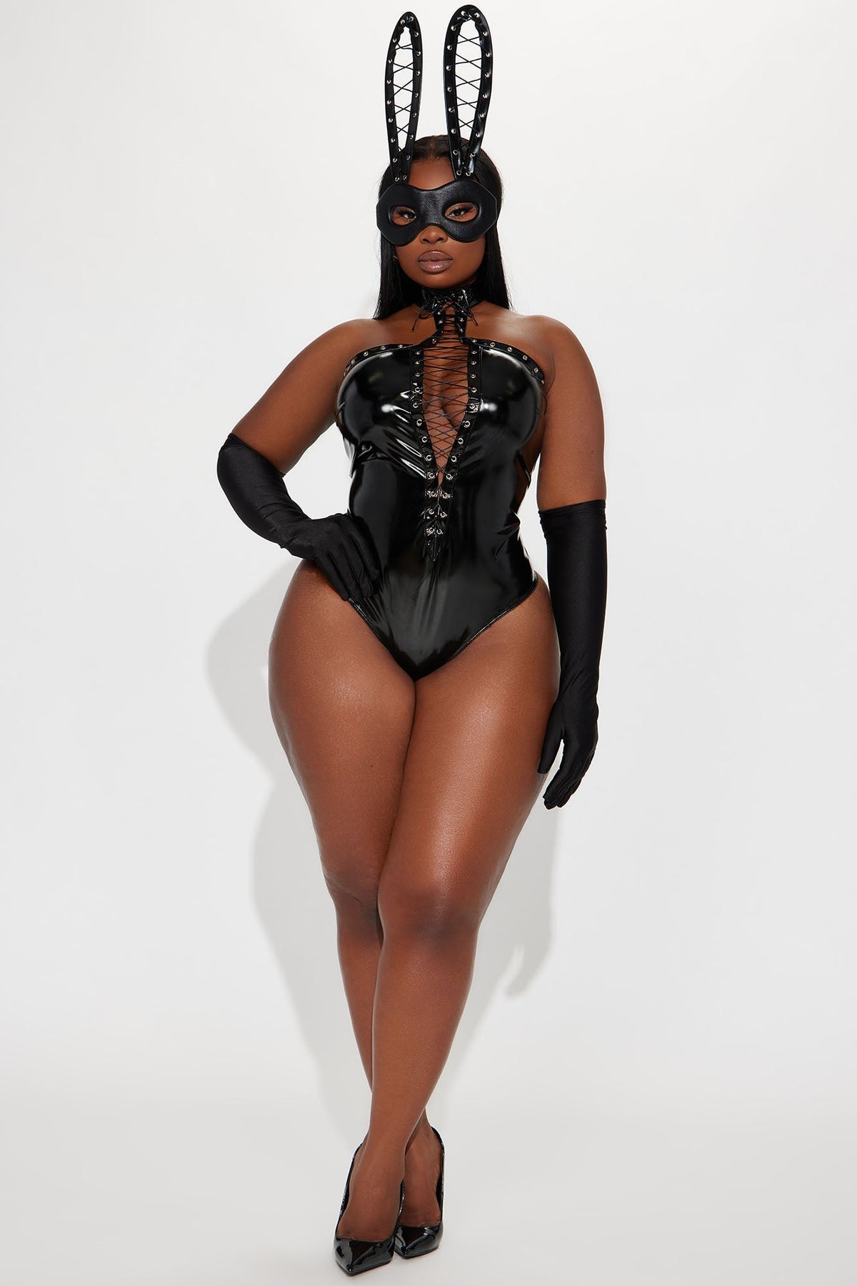 Midnight Bunny 3 Piece Costume Set - Black