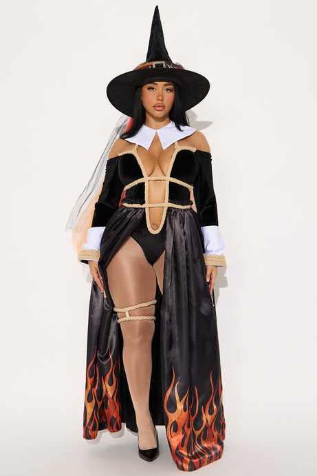 Hellfire Witch 3 Piece Costume Set - Black/combo