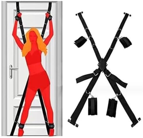 BDSM Spreader Bar Door Bondage Sex Restraints Kit with Position Straps Door Frame Bondage Kit SM Toys Sex Furniture for Bedroom Bondage Gear & Accessories|B0CP3RBXCQ