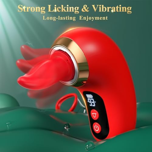 Vibrator Adult Sex Toys for Women - 5IN1 Sucking Vibrator Rose Sex Toy, 3 Sucking, 9 Tongue Licking & Vibrating Adult Toys, LCD Display Removable Cup Clitoral G Spot Vibrators Sex Novelties|B0CXSSKYN4