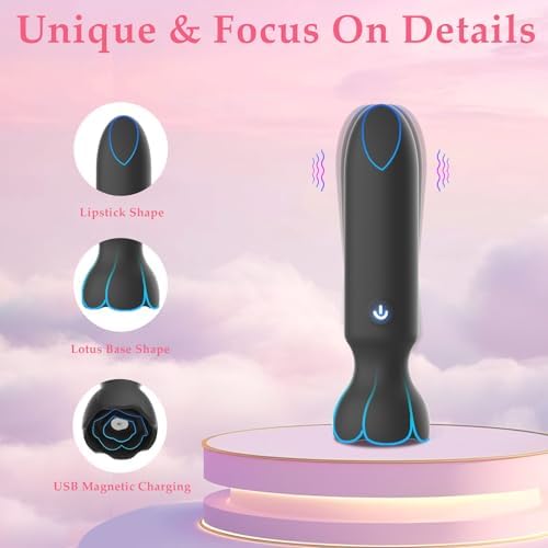 Mini Bullet Vibrator Adult Toys - Vibrators App Controlled Female Sex Toys with 9 Vibration Modes, Lipstick G Spot Dildo Clitoral Vibrator, Long Distance Discreet Vibrator for Women & Couples (Black)|B0D5YDP6Y5