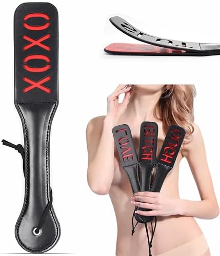 Double Layer Spanking Paddle PU Leather BDSM Whip Punishing Slave Fetish Role Play Erotic Sex Toy (Slave)|B0DPTZJV89