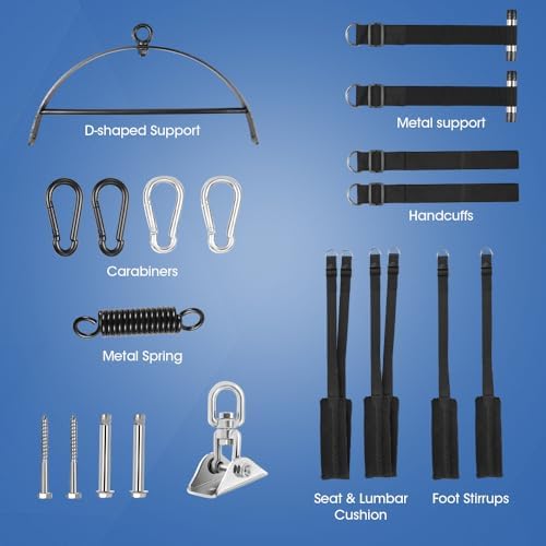 Adult Toy Sex Swing 360° Spinning – 2-in-1 BDSM Sex Toy with Premium Stand & Thick Padded Straps – Adjustable Bondage Restraints for Couples, Erotic Leather Swing Kit|B0D4V1TYMK