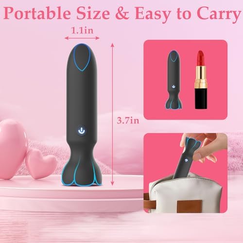Mini Bullet Vibrator Adult Toys - Vibrators App Controlled Female Sex Toys with 9 Vibration Modes, Lipstick G Spot Dildo Clitoral Vibrator, Long Distance Discreet Vibrator for Women & Couples (Black)|B0D5YDP6Y5