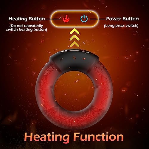 Vibrating Cock Ring, 9 Vibrations with Heating Penis Ring Vibrator Sex Toys for Men, Adult Toys Vibrating Penis Ring, Male Sex Toy for Couples, Cock Ring Vibrator, Adult Sex Toys & Games|B0C32Y98PY