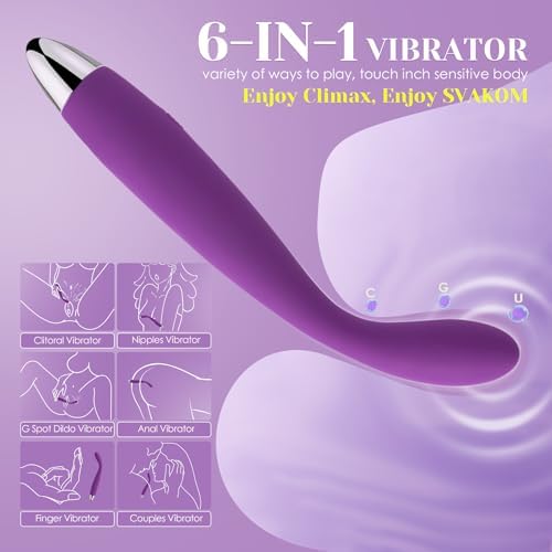 SVAKOM COCO Vibrator Dildo Sex Toys Finger Shaped - 8 Seconds to Climax Waterproof Vibes for Women - 5*5 Vibrations G Spot Clit Nipple Anal Personal Massagers Adult Toys|B06XJ29X2R