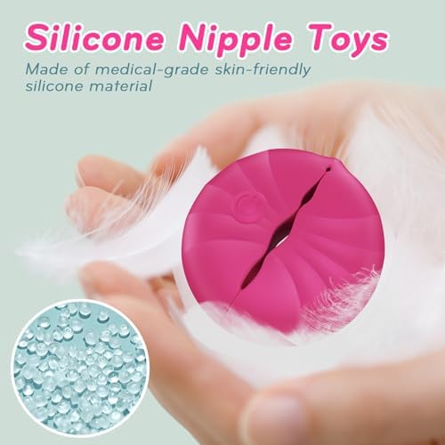 Nipple Toys Nipple Vibrator, Nipple Clamps Sex Pleasure Women with 10 Vibration Modes, Silicone Lightweight Invisible Nipple Toy, Vibrating Nipple Clamps Adult Sex Toy for Women Couples Pleasure|B0CNK4R19W