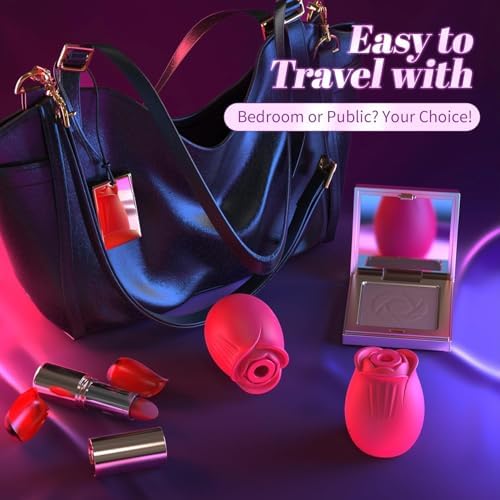 Sex Toys Rose Dildo Vibrator - Upgraded Adult Toys with 5 Sucking & Vibrating Modes for Women Clitoral Nipple, Rose Sucker Sex Toy Clitoral G Spot Vibrators for Woman Couples Adult Sex Games|B0BB1VX77W