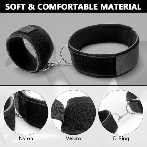 Sex Bondage Wrist & Thigh Cuffs BDSM Restraints Set, Couples Sex Toy Handcuffs Adjustable Sex Cuffs Sex Restraints Straps Wrist-to-Thigh, Restraint Set Adult Sex Toys for Couples|B0FG72L1W2