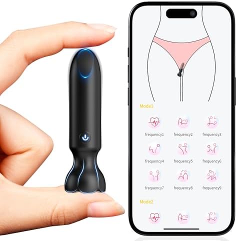 Mini Bullet Vibrator Adult Toys - Vibrators App Controlled Female Sex Toys with 9 Vibration Modes, Lipstick G Spot Dildo Clitoral Vibrator, Long Distance Discreet Vibrator for Women & Couples (Black)|B0D5YDP6Y5