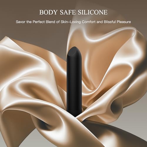 Bullet Vibrator with Angled Tip for Precision Clitoral Stimulation, Discreet Rechargeable Lipstick Vibe with 10 Vibration Modes Waterproof Finger Vibrator Nipple G-spot Stimulator Sex Toys for Women|B0838YZ692