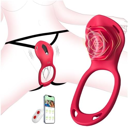 Couples Rose App Remote Control Wearable Vibrator, Couple Women Adult Sex Toys Games for Men, Hands Free Panty Clitoris Vibrator Vibrating Cock Ring, ZOOPLOU BDSM Female Sex Toy Clitoral Stimulator|B0F2F6RSZP