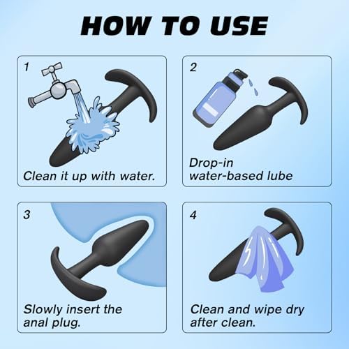 4PCS Silicone Anal Butt Plug Set, Beginner to Advanced, Trainer Kit with Flared Base for Women, Men Comfortable Long-Term Wear, Premium Training Sets, Sex Toys for Couples|B0D9RL3BTZ