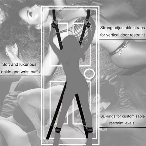 BDSM Spreader Bar Door Bondage Sex Restraints Kit with Position Straps Door Frame Bondage Kit SM Toys Sex Furniture for Bedroom Bondage Gear & Accessories|B0CP3RBXCQ