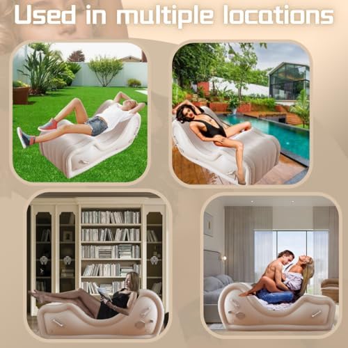 Sex Furniture Sofa Pillow with Automatic Air Pump, BDSM Sex Toys Inflatable Cushion for Couple Sexual Position Support Multifunctional Sofas|B0DBPSC6LG