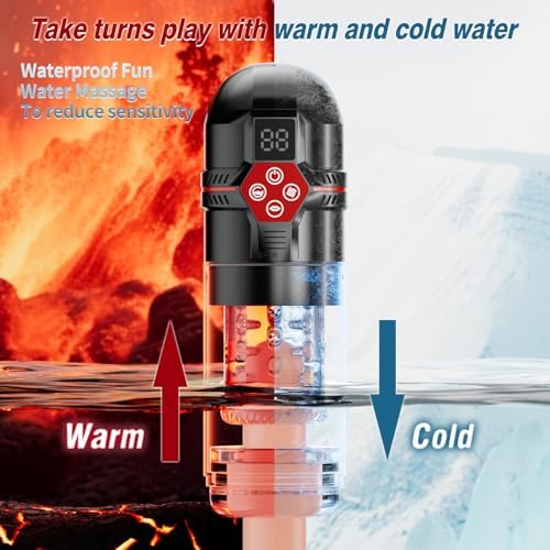 Male Masturbator Penis Pump - Male Sex Toys for Men with Upgrade 12 S Vacuum Pump & 7 Thrusting Rotating Vibrating Sucking Licking LCD Adult Toys Mens Sex Toys Pocket Pussy Pumps & Enlargers|B0DDL3X6PF
