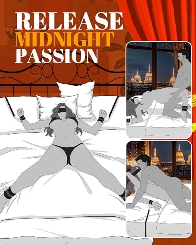 BDSM Bondage Restraint Sex Toys - UTIMI Bed Sex Straps Set with Handcuffs Ankle Cuffs Blindfold Feather Tickler & 4 Separate Straps Adult Kinky Bondage Rope Toy for Men Women and Couples Foreplay|B00N8C14WU