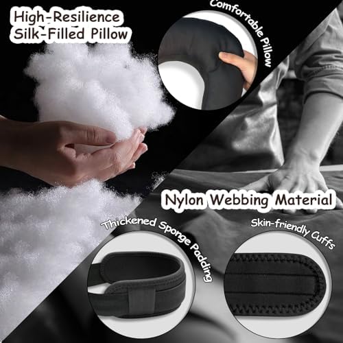 Bondage Sex Restraints BDSM Toys, Detachable Couples Sex Toys Bondage with Handcuffs, Silk-Filled Neck Pillow to Thigh Sling BDSM Restraints, Adjustable Leg Straps Tie for Kinky Pleasure|B0FGX7VHTG