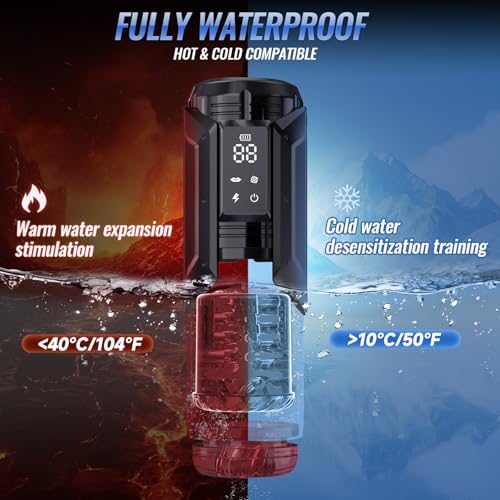 EINSEO Sex Toys for Men Penis Pump - AI Sync Waterproof Male Masturbator Stroker with 7 Sucking Thrusting Rotating & 7 Licking Modes, Adult Toys Pocket Pussy Mens Sex Toy Blowjob Sex Machine Bath Item|B0F6L4FLJS
