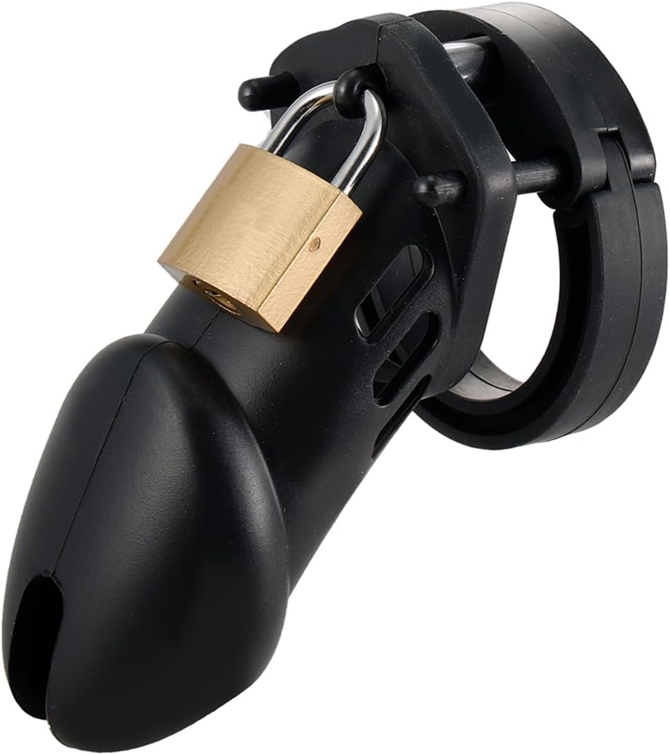 Adjustable Silicone Chastity Cage Set