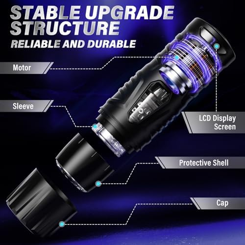 EINSEO AI Sync Male Masturbator Sex Toys for Men - Adult Toy Male Sex Toys with 7 Thrusting & 7 Rotating Modes, Pocket Pussy Hands Free Sex Machine LCD Display with Visual Window & Mounting Base|B0C9QLTS1B