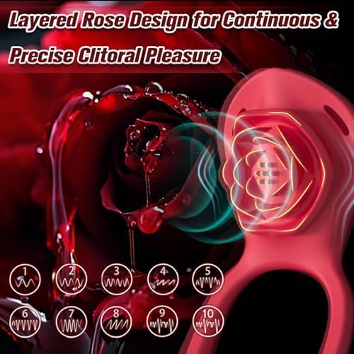 Couples Rose App Remote Control Wearable Vibrator, Couple Women Adult Sex Toys Games for Men, Hands Free Panty Clitoris Vibrator Vibrating Cock Ring, ZOOPLOU BDSM Female Sex Toy Clitoral Stimulator|B0F2F6RSZP