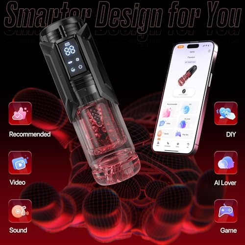 EINSEO Sex Toys for Men Penis Pump - AI Sync Waterproof Male Masturbator Stroker with 7 Sucking Thrusting Rotating & 7 Licking Modes, Adult Toys Pocket Pussy Mens Sex Toy Blowjob Sex Machine Bath Item|B0F6L4FLJS